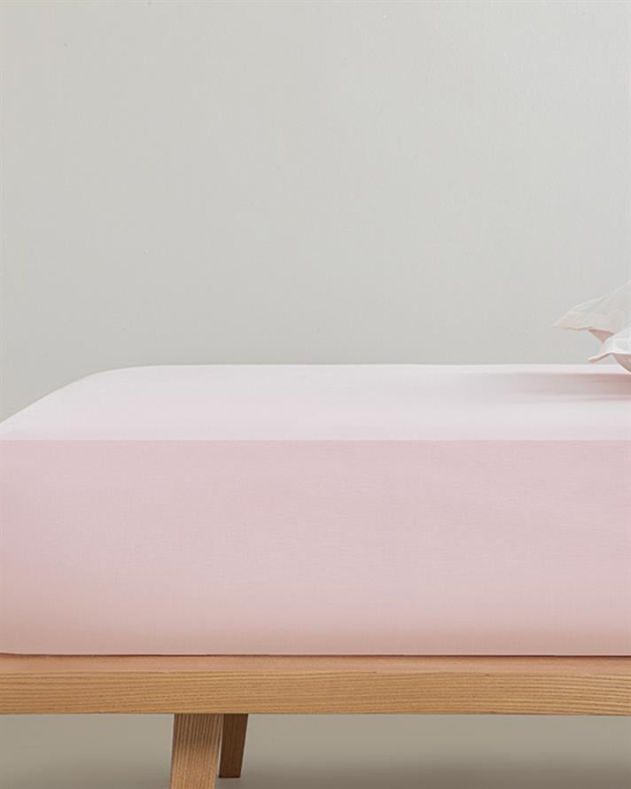 Düz Pamuklu King Size Lastikli Çarşaf 180x200 cm Toz Pembe