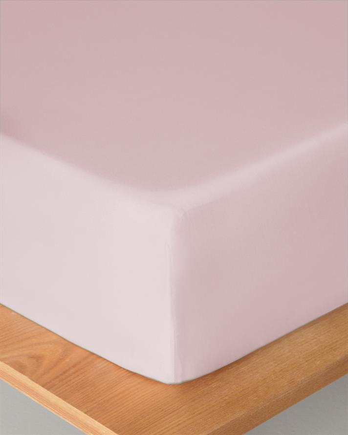 Düz Pamuklu Super King Lastikli Çarşaf 200x200 cm Toz Pembe