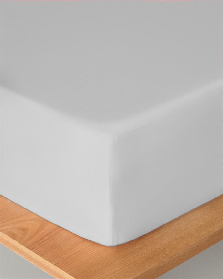 Düz Pamuklu Tek Kişilik Plus Lastikli Çarşaf 120x200 cm Çakıl Taşı