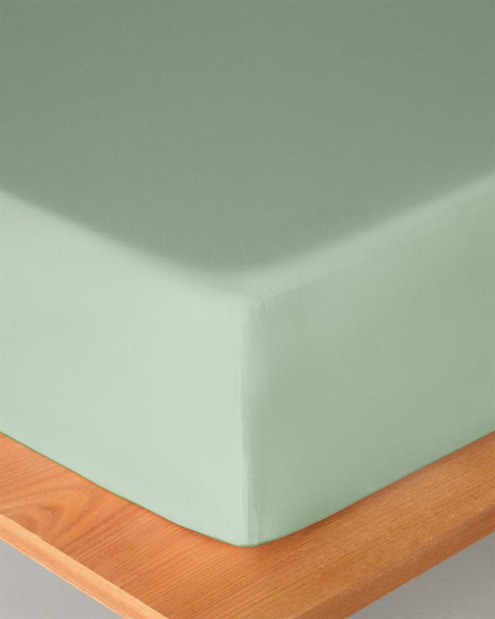 Düz Pamuklu Tek Kişilik Plus Lastikli Çarşaf 120x200 cm Çağla Yeşili