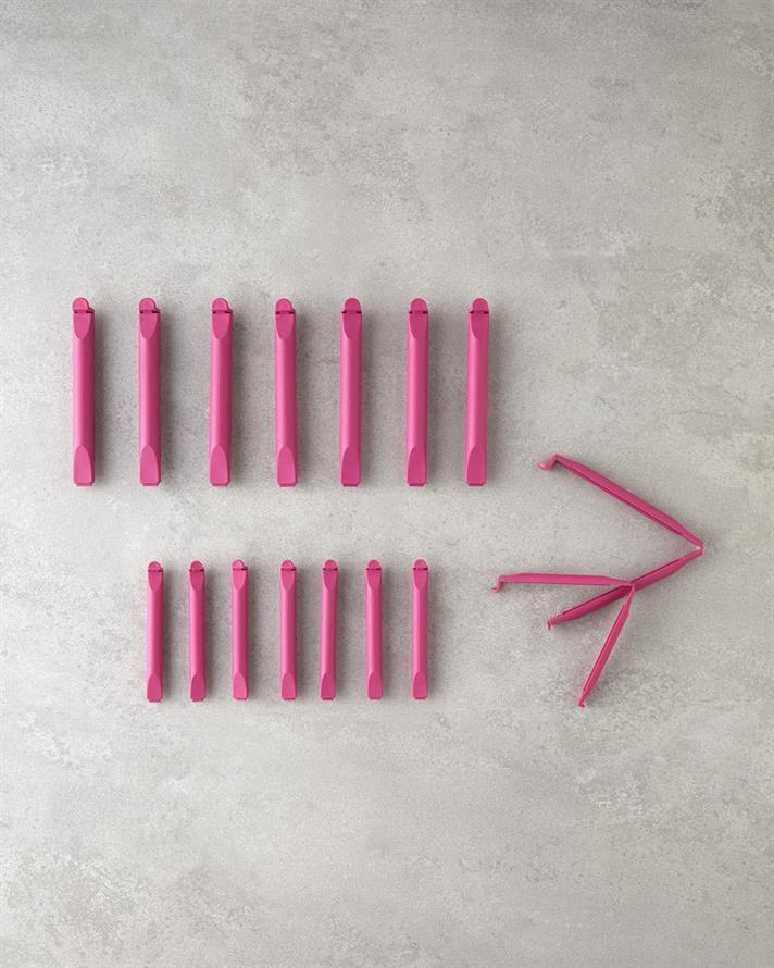 Düz Poşet Klipsi Pembe