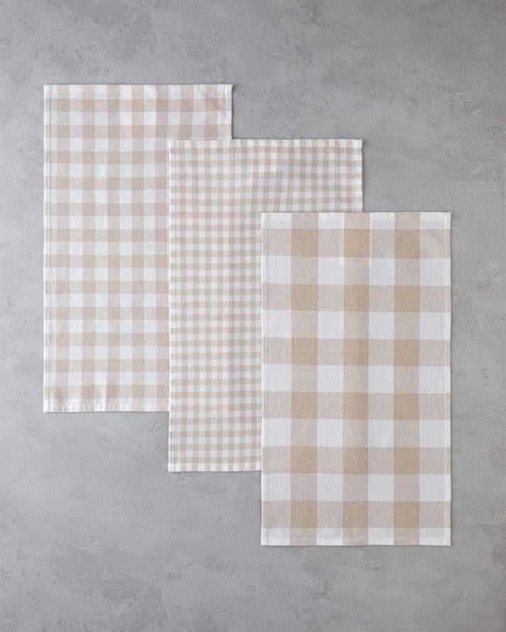 Dyna Pamuk 3lü Kurulama Bezi 30x50 cm Bej