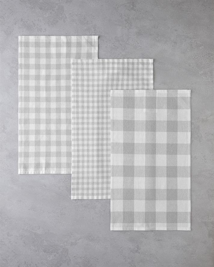 Dyna Pamuk 3lü Kurulama Bezi 30x50 cm Gri