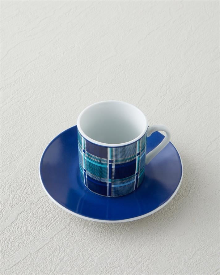 Echo Porselen 4 Parça 2 Kişilik Kahve Fincan Takımı 80 ml Mavi