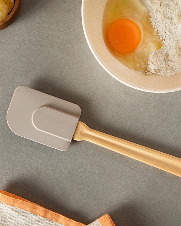 Eddy Silikon Spatula Koyu Bej