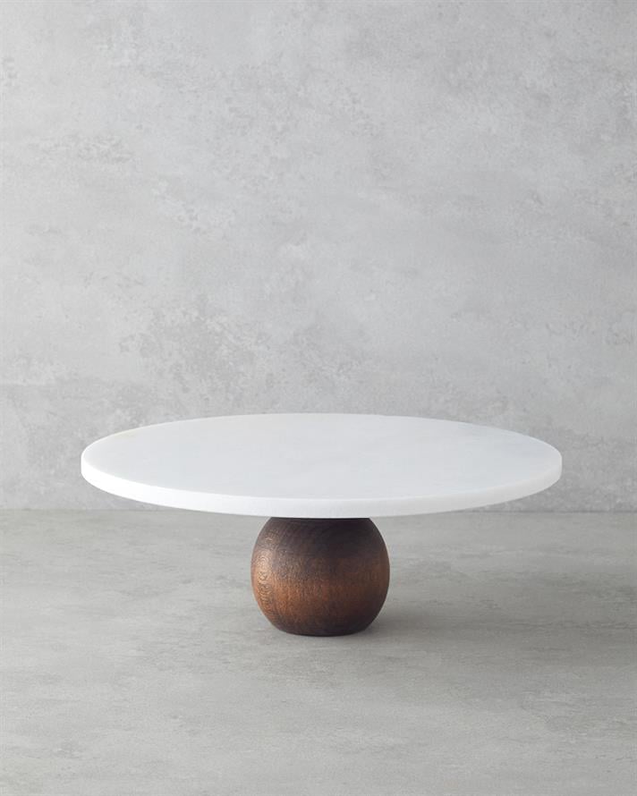 Elegant Mermer Sunumluk Beyaz