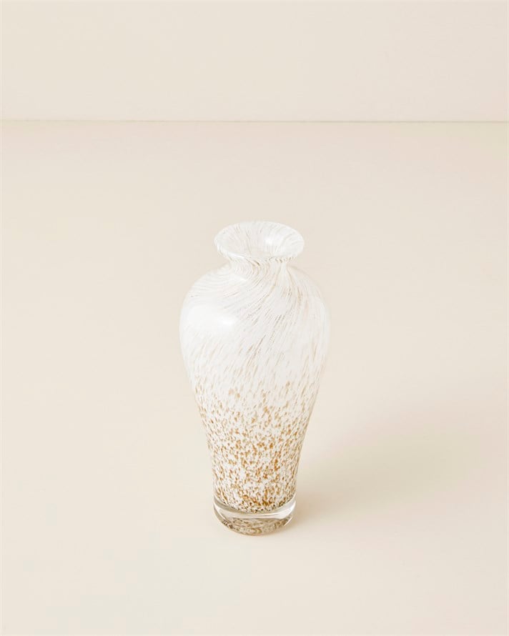 Elegante Cam Vazo 20,5 cm Beyaz