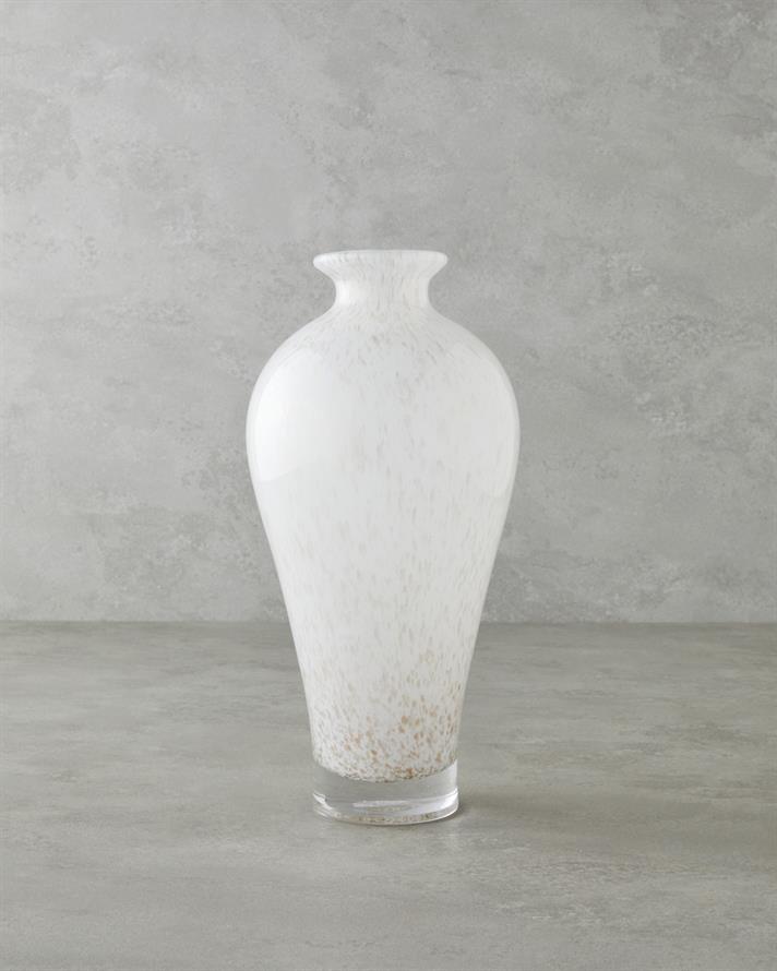 Elegante Cam Vazo Beyaz