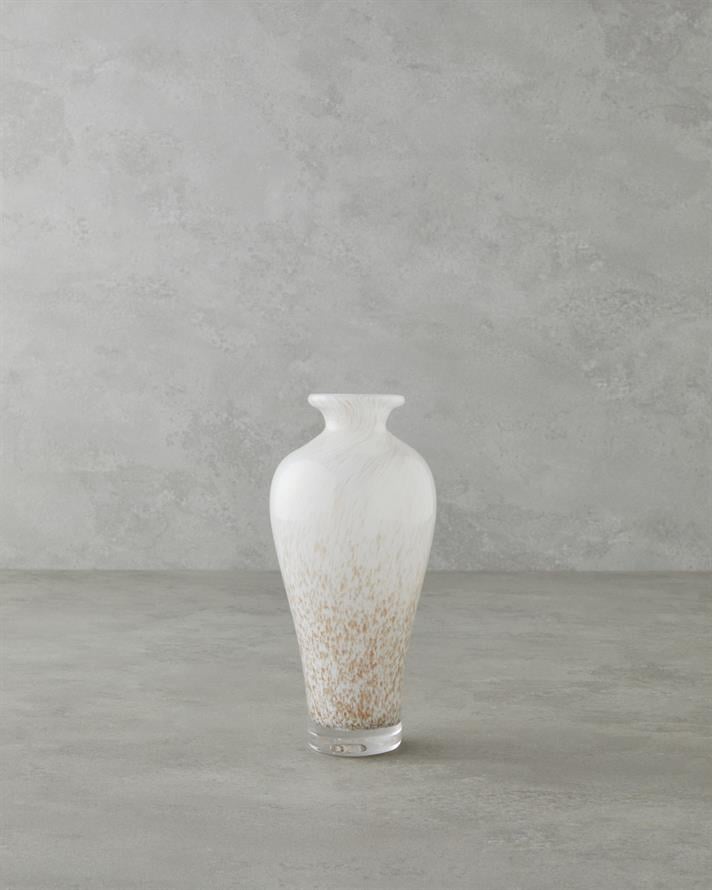 Elegante Cam Vazo Beyaz