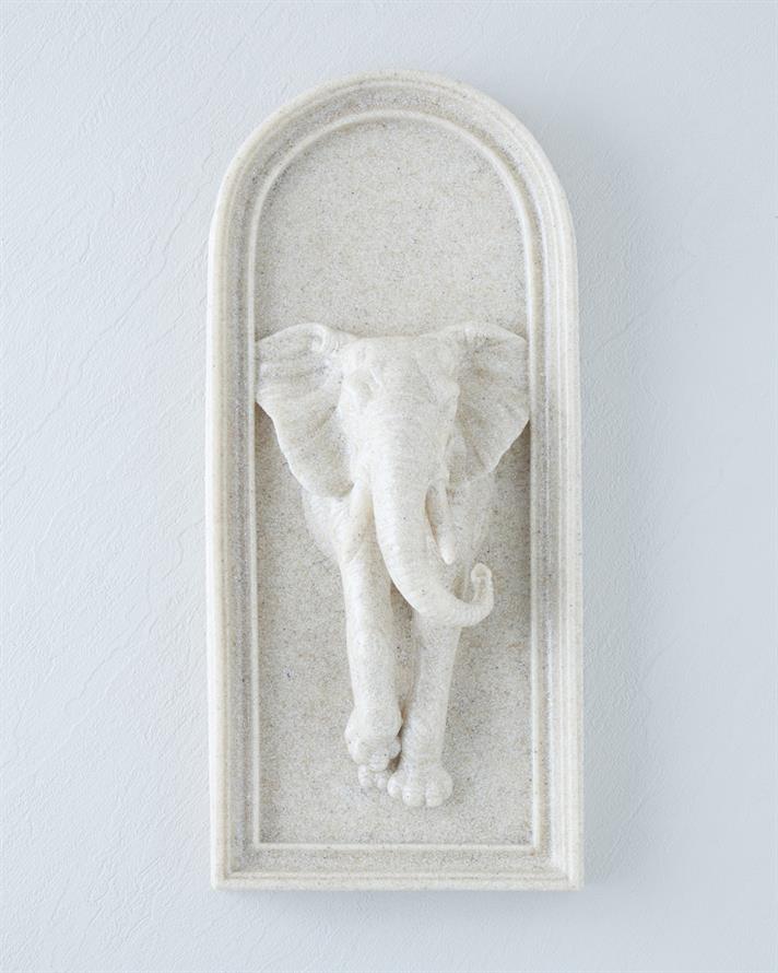 Elephant Duvar Aksesuarı 17x7,5x38 cm Bej