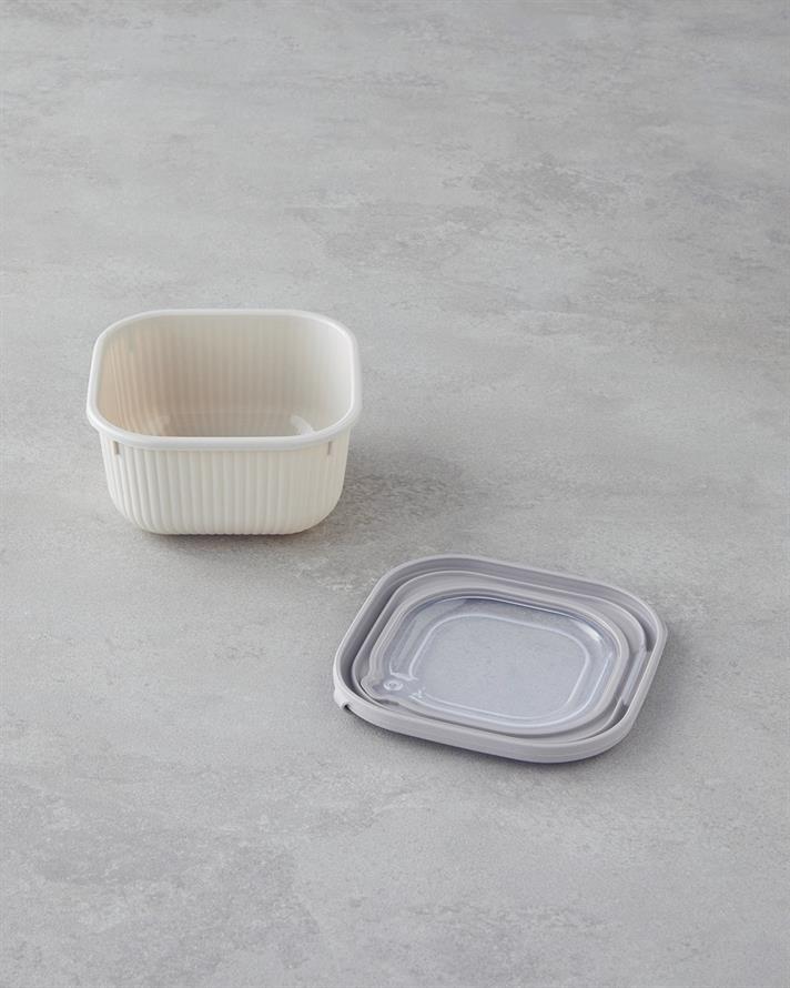 Elio Saklama Kabı 600,1100,1800 ml Krem