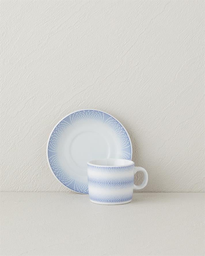 Elisa Porselen Kahve Fincan Takımı 12 Parça 6 Kişilik Mavi