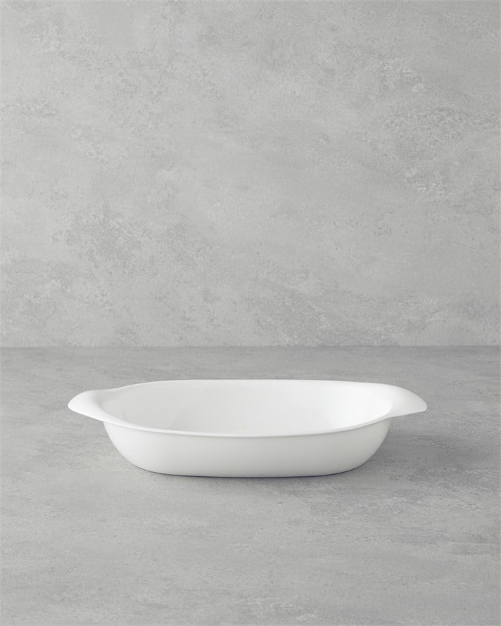 Elise Porselen Fırın Kabı 31 cm Beyaz