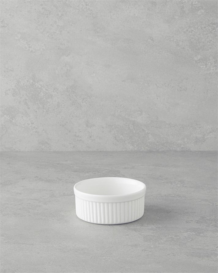 Elise Porselen Sufle Fırın Kabı 11 cm Beyaz