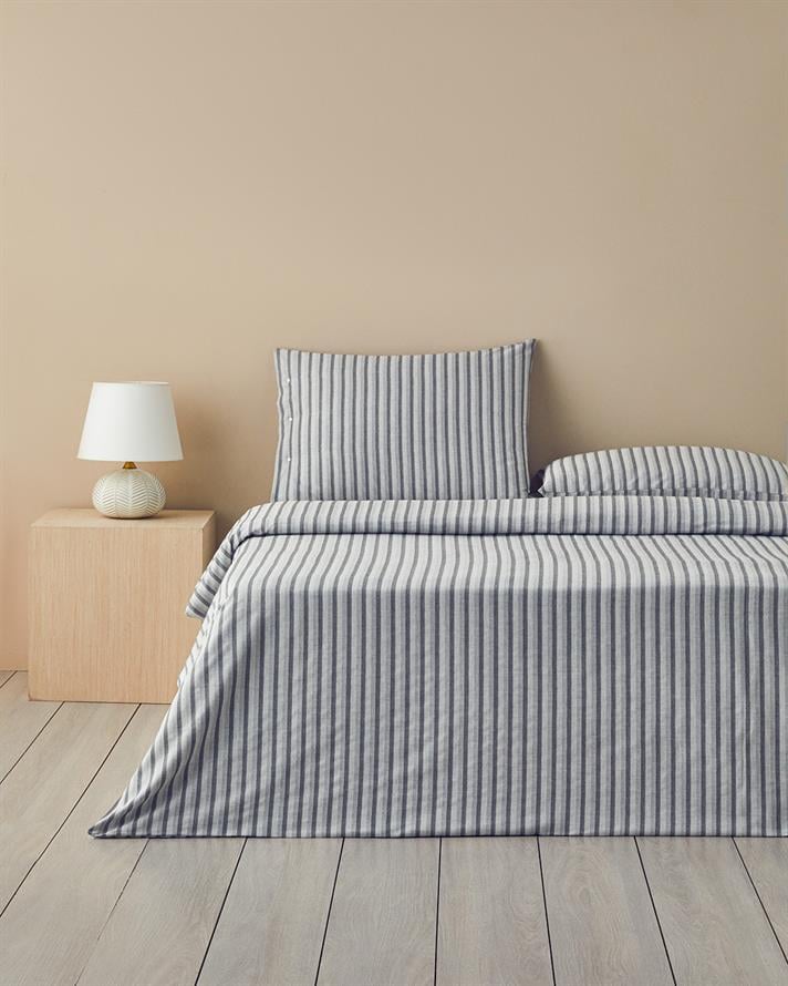 Elite Lines İpliği Boyalı Çift Kişilik Nevresim Takımı 200x220 cm Gri