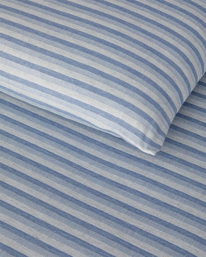 Elite Lines İpliği Boyalı Çift Kişilik Çarşaflı Nevresim Takımı Lacivert