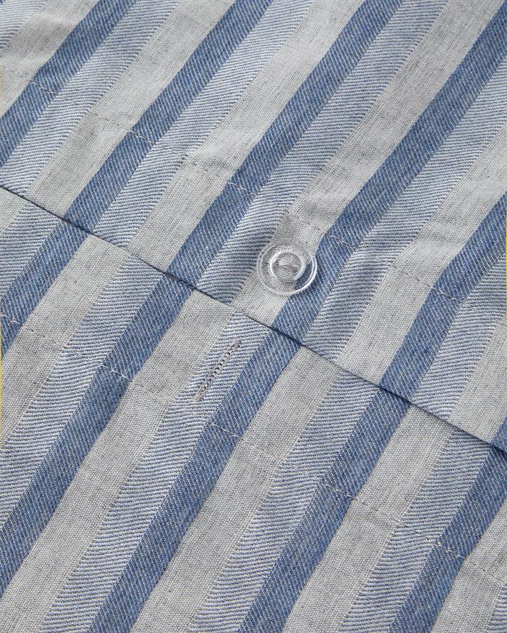 Elite Lines İpliği Boyalı Çift Kişilik Çarşaflı Nevresim Takımı Lacivert