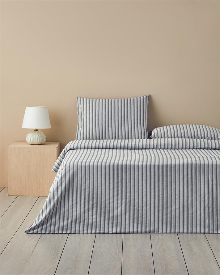 Elite Lines İpliği Boyalı King Size Nevresim Takımı 240x220 cm Gri