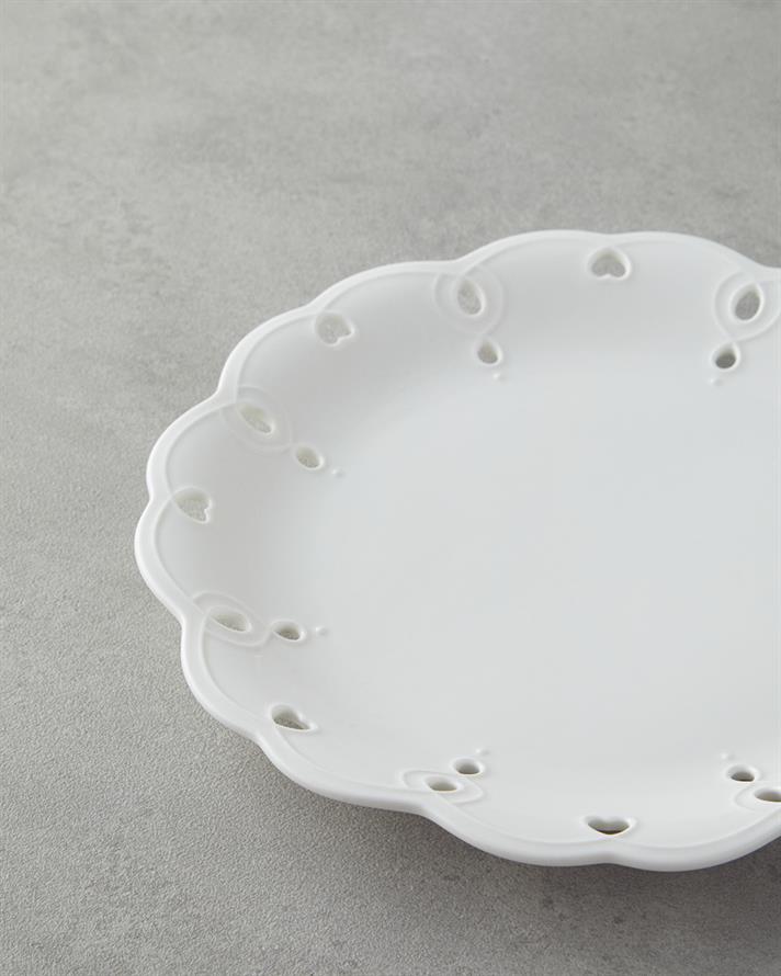 Elodie Porselen Pasta Tabağı 21 cm Beyaz