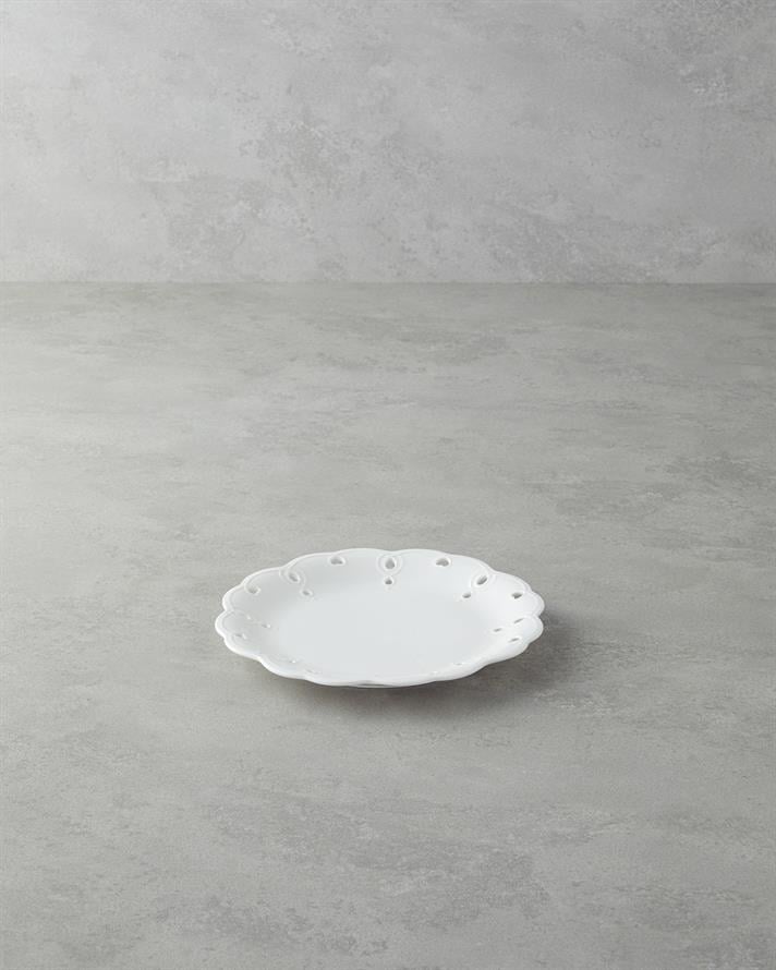 Elodie Porselen Pasta Tabağı 21 cm Beyaz