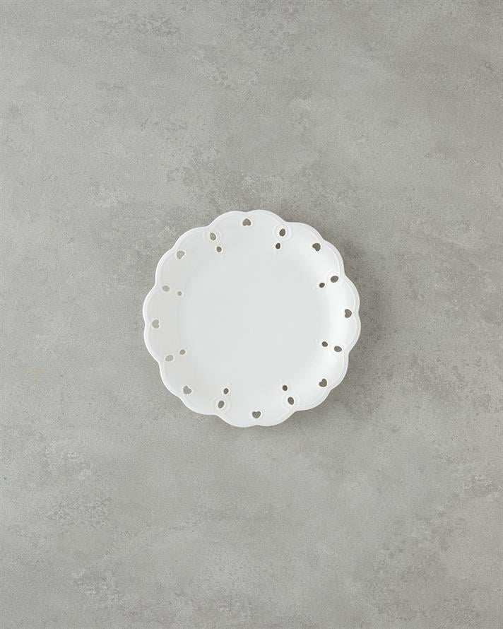 Elodie Porselen Pasta Tabağı 21 cm Beyaz