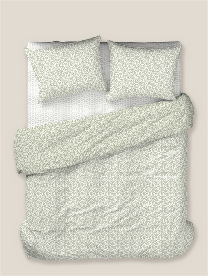 Elvya Çift Kişilik Nevresim Takımı 200x220 cm Yeşil