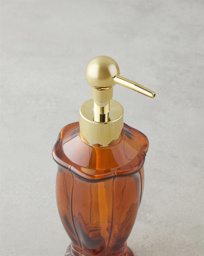 Emily Banyo Sıvı Sabunluk 7x7x19 cm Kiremit