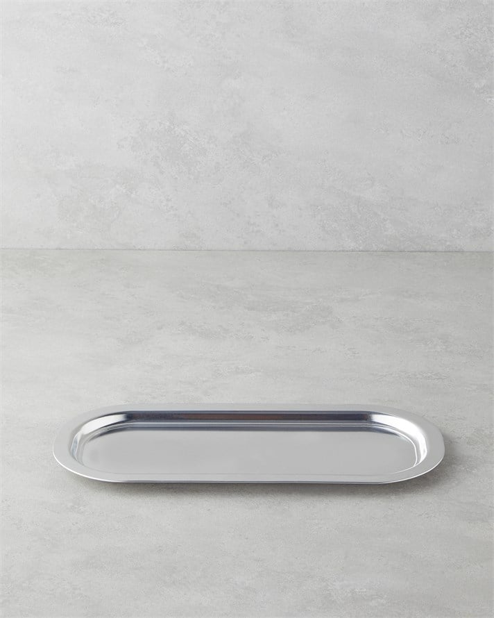 Emma Metal Tepsi 16x35 cm Silver