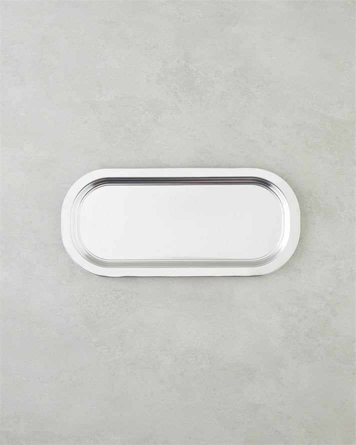 Emma Metal Tepsi 16x35 cm Silver