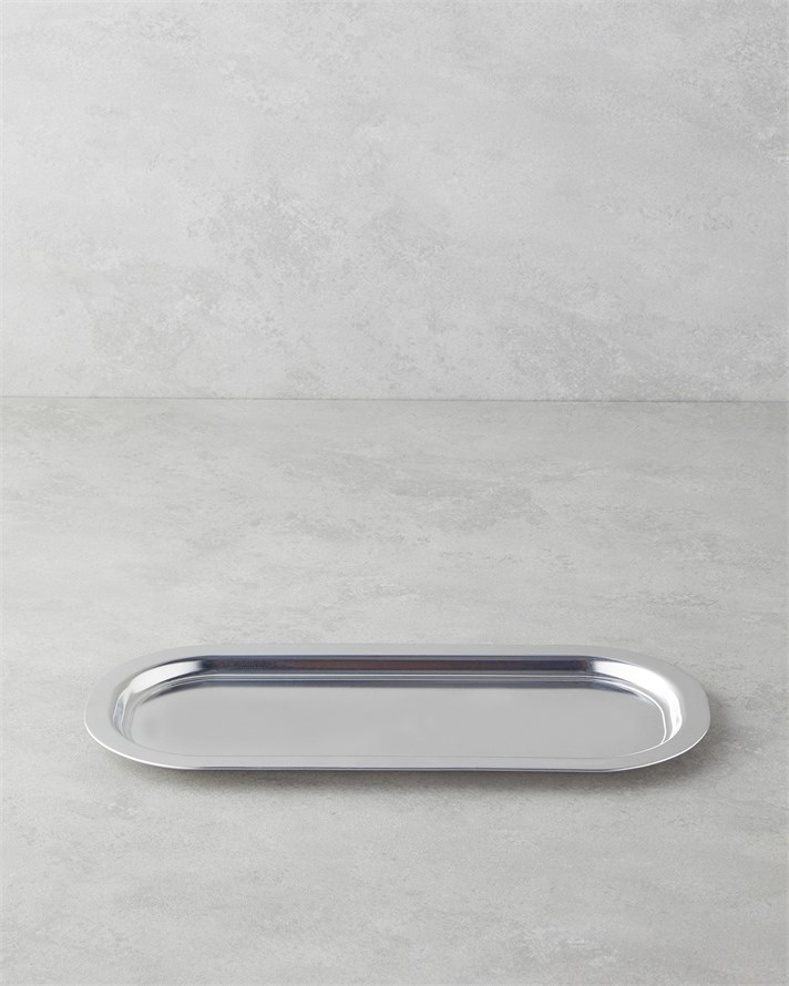 Emma Metal Tepsi 16x35 cm Silver