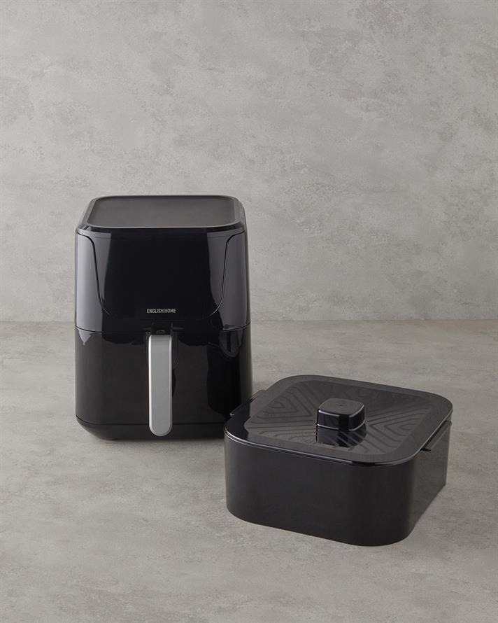English Home AIF 2030 XL Sıcak Tutma Hazneli Air Fryer 1500W Siyah-Krom