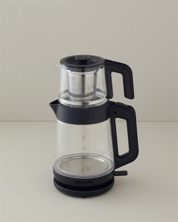 English Home CMK 6001 Cam Çay Makinesi ve Kettle 2L Siyah