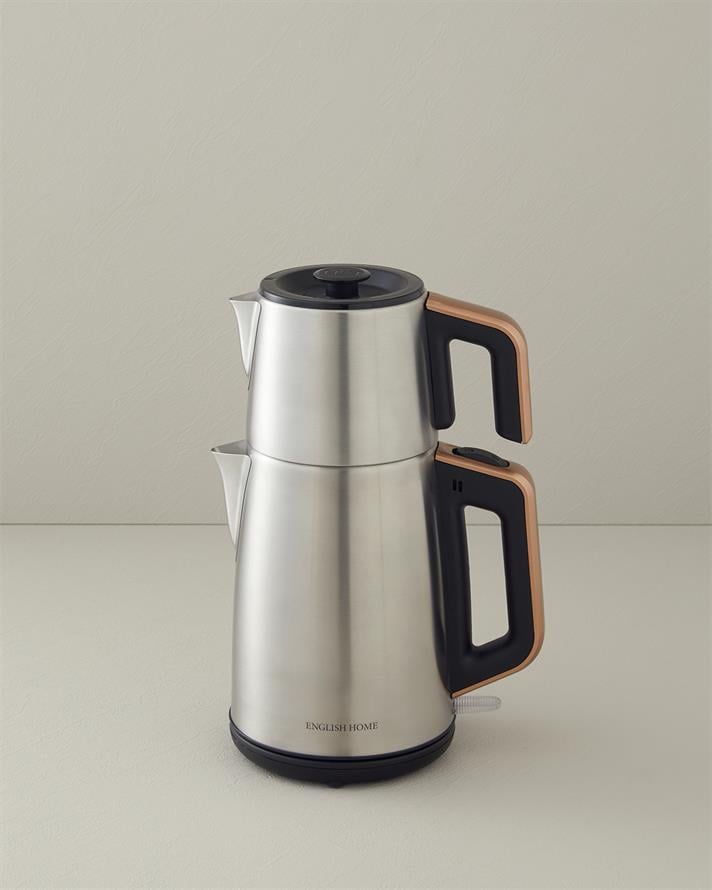 English Home CMK 6010 Inox Çay Makinesi ve Kettle Siyah-Bakır