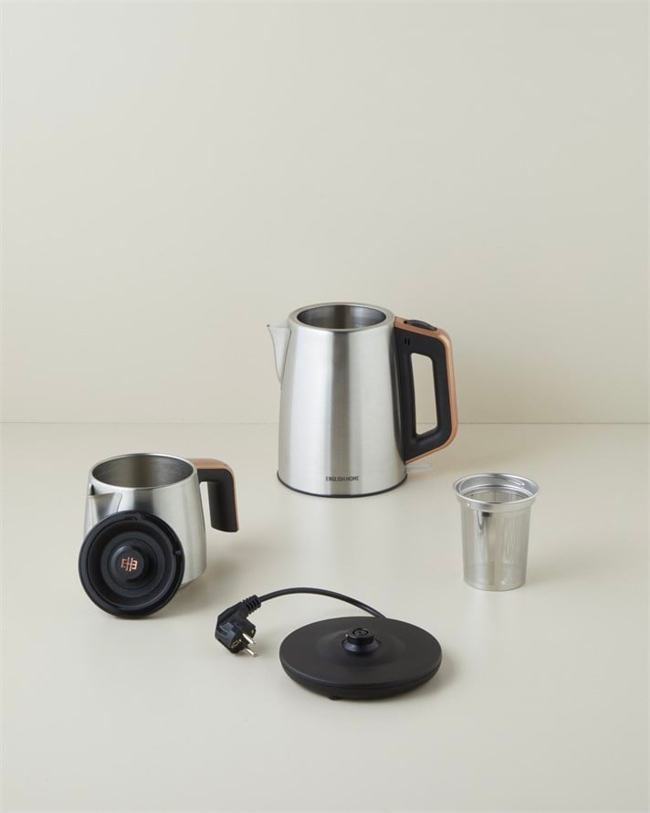 English Home CMK 6010 Inox Çay Makinesi ve Kettle Siyah-Bakır
