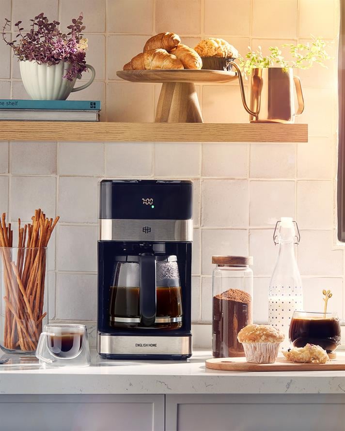 English Home FKM 6010 Coffee Talks Intelligent Filtre Kahve Makinesi 1,8L Siyah