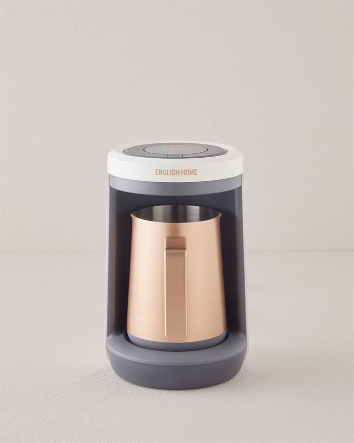 English Home TKM 6001 Çelik Cezve Çift Taşım Türk Kahvesi Makinesi Beyaz-Bakır