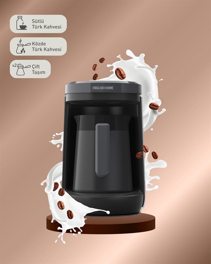 English Home TKM 6011 Sütlü Türk Kahvesi Makinesi 320 ml Antrasit