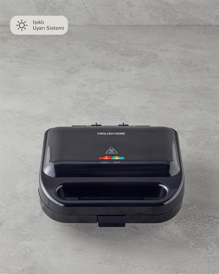 English Home TMK 5001 Mini Tost ve Waffle Makinesi Siyah