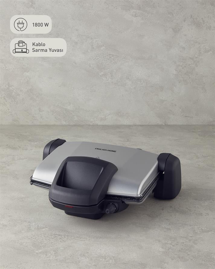 English Home TMK 5010 Çıkarılabilir Plakalı Tost Makinesi Siyah-Krom