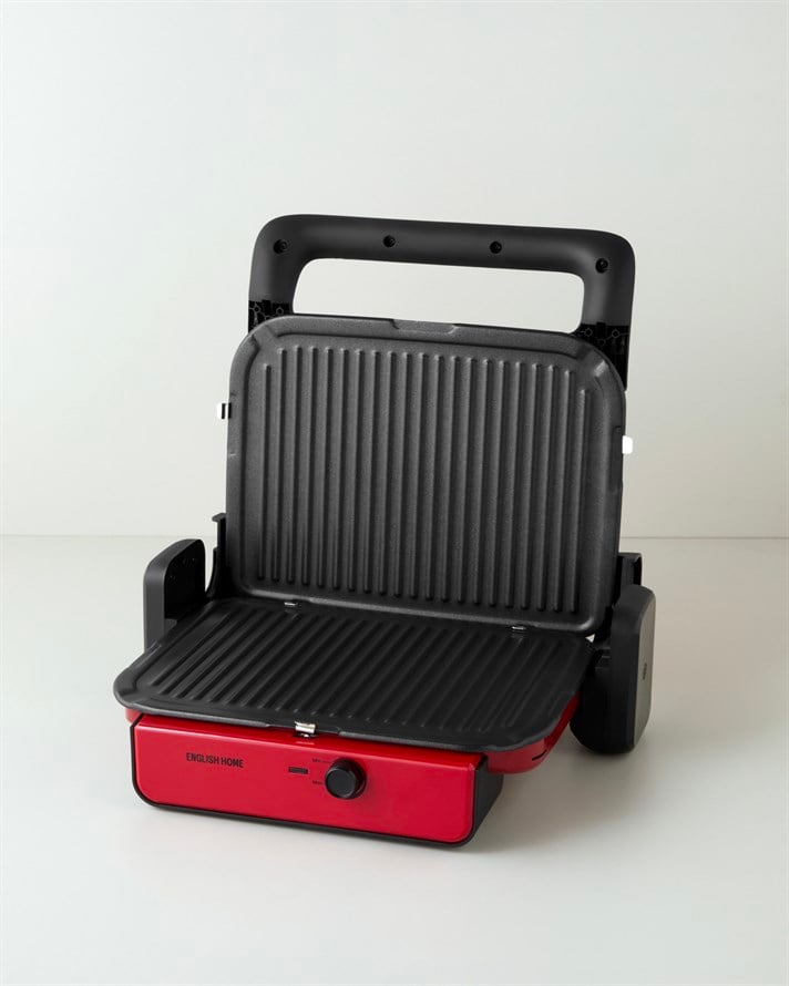 English Home TMK 5050 Teflon Çıkarılabilir Plakalı Tost Makinesi 1800W Kırmızı