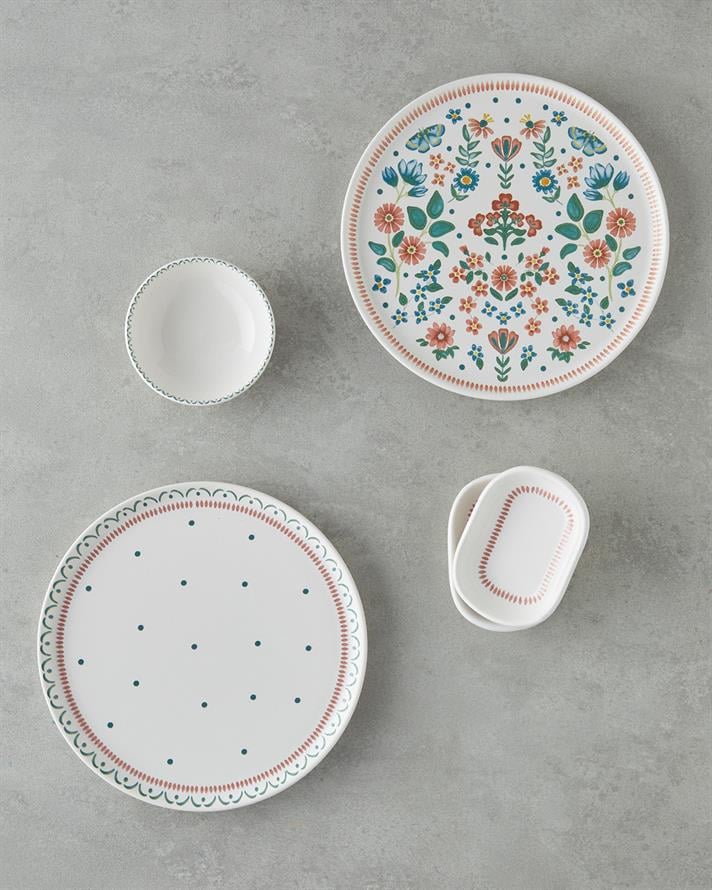 Enola Seramik Kahvaltı Takımı 8 Parça 2 Kişilik Yeşil