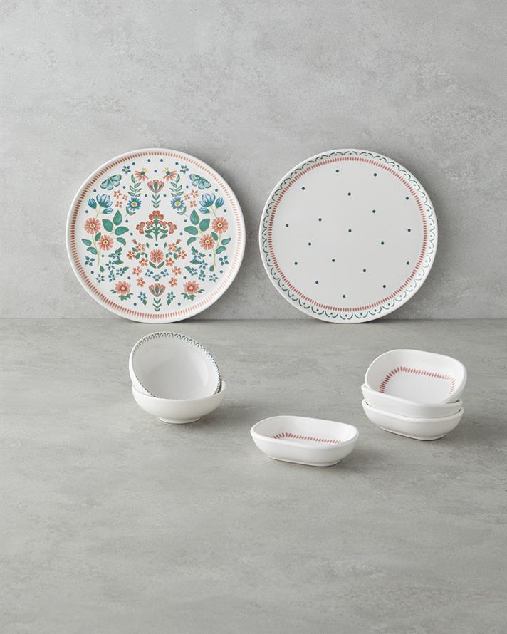 Enola Seramik Kahvaltı Takımı 8 Parça 2 Kişilik Yeşil