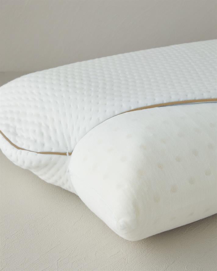 Ergonomik Boyun Destekli Visco Yastık 60x40x16 cm Beyaz