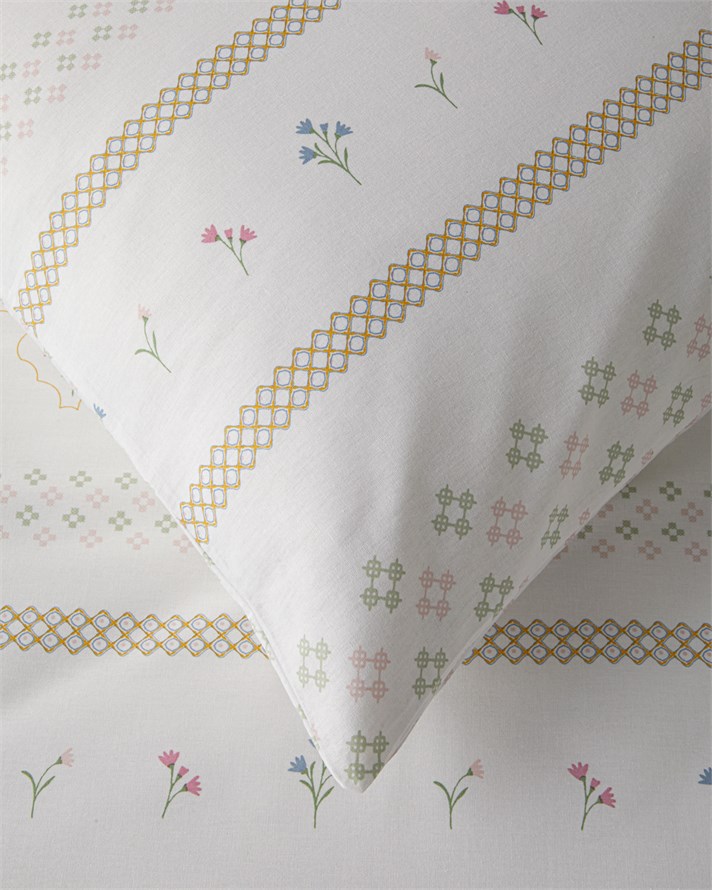 Etamine Blooms Pamuklu Tek Kişilik Nevresim Seti 160x220 cm Pembe