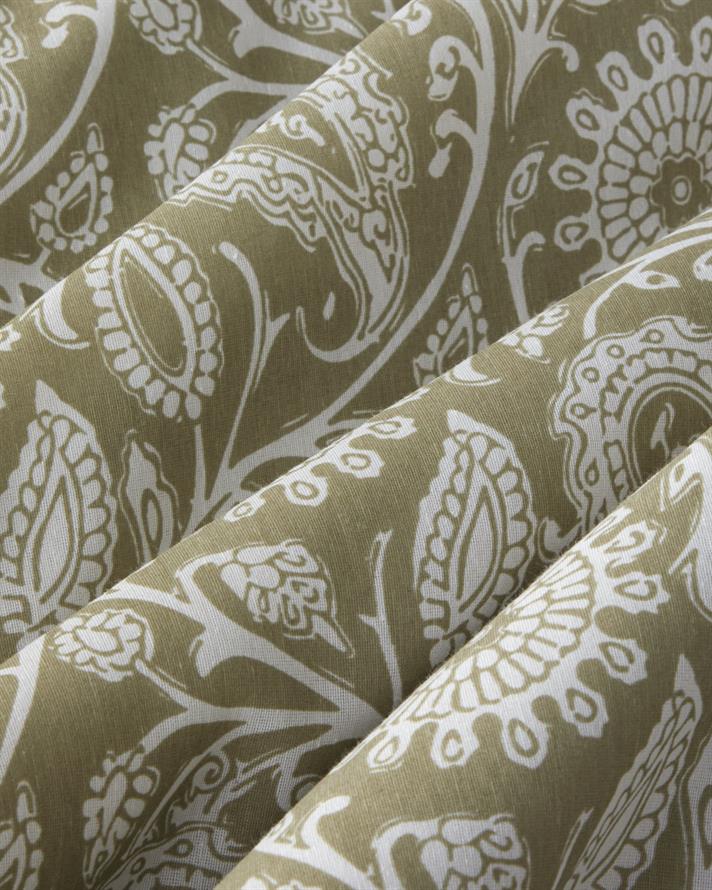 Ethnic Charm Kolay Ütülenir Çift Kişilik Çarşaflı Nevresim Takımı 200x220 cm Yağ Yeşili