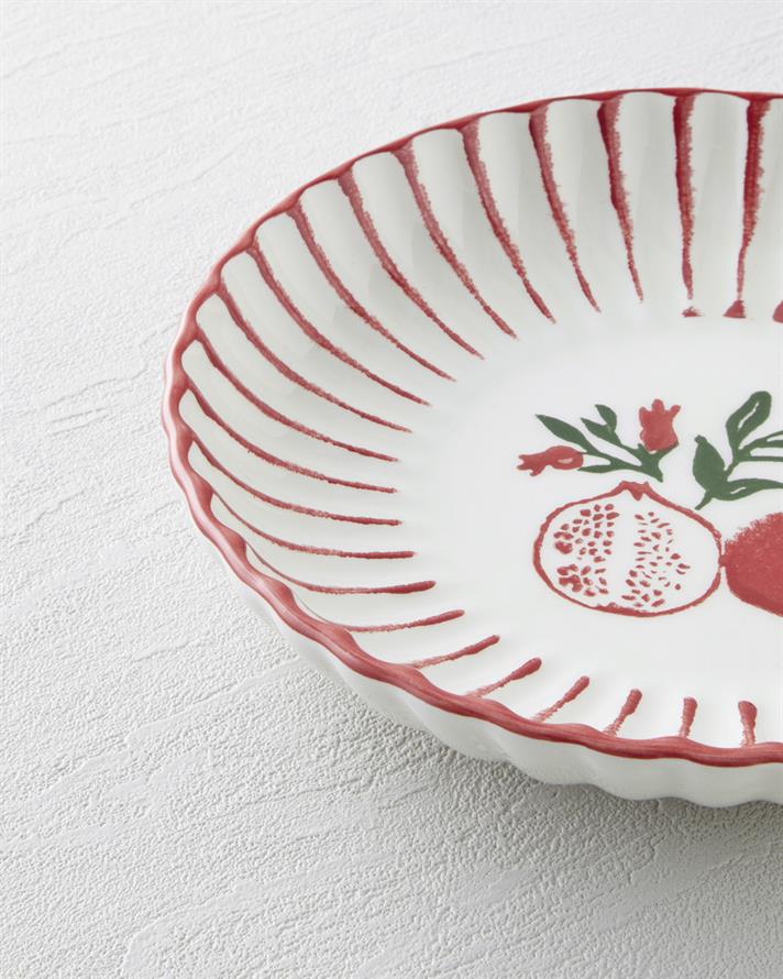 Etna Seramik Çukur Tabak 21 cm Kırmızı