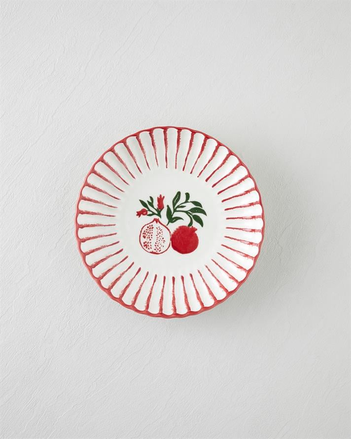 Etna Seramik Çukur Tabak 21 cm Kırmızı