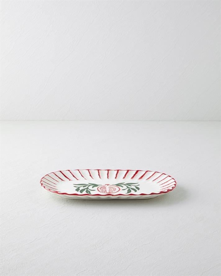 Etna Seramik Kayık Tabak 28,5x15,5 cm Kırmızı