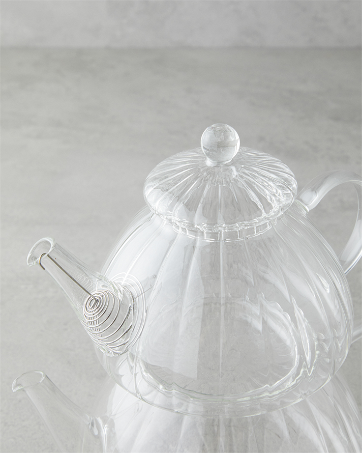 Evelyn Borosilikat Çaydanlık 650 – 1300 ml Şeffaf