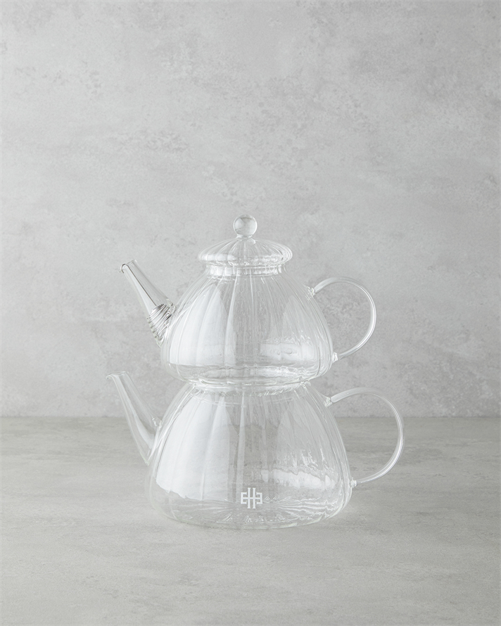 Evelyn Borosilikat Çaydanlık 650 – 1300 ml Şeffaf